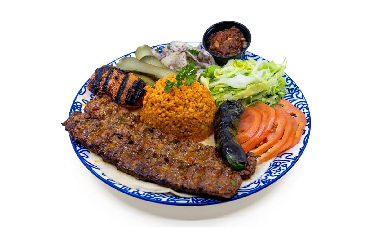 Adana kebab plate, still made with our founder’s blend