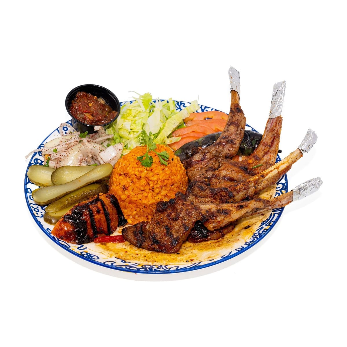 Lamb Chops w/ Rice